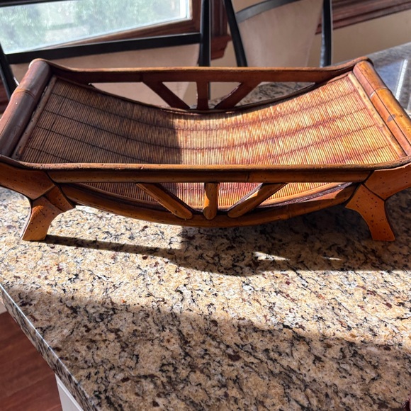 Rustic Brown Bamboo Storage Rack - Picture 2 of 4